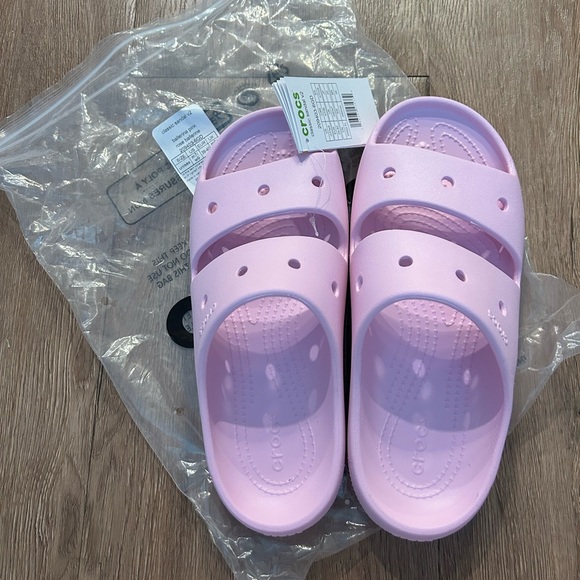 Croc Ballerina Pink Sandals - Picture 2 of 4